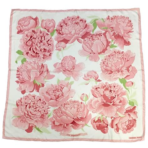 Les Pivoines Hermes Silk Scarf 